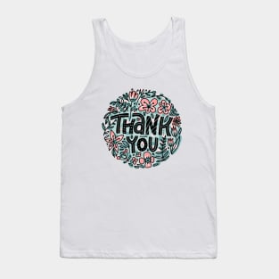 Thank You Doodles Flowers Tank Top